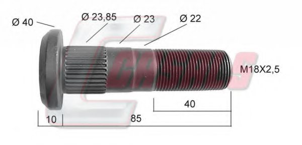 CASALS 21171 Wheel Stud